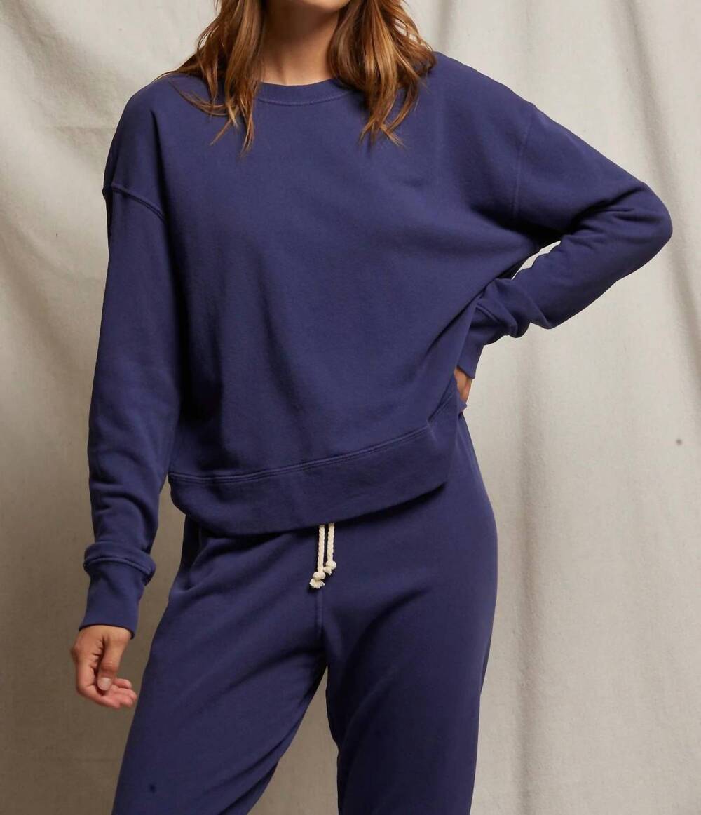 NEW PERFECTWHITETEE tyler crewneck pullover in dusk